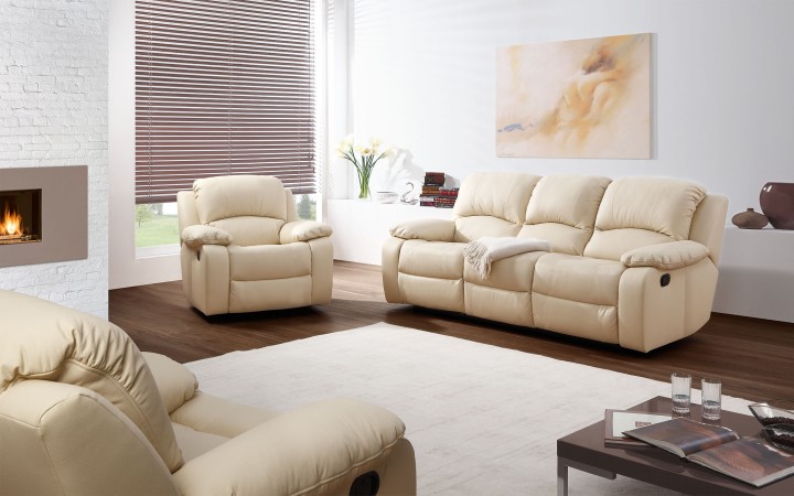 Opera 3 Seater Leather Recliner Sofa Ireland