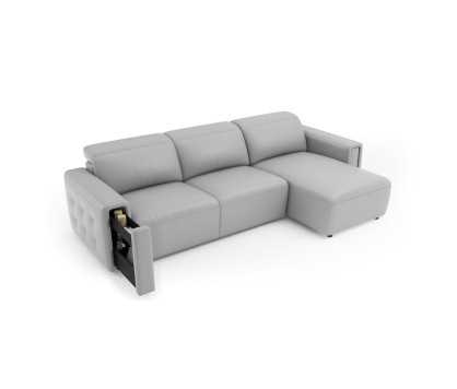 corner sofa with armrest storage