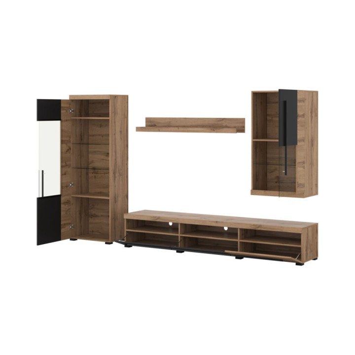 ROGER 10 Modern Wall Unit in Oak | J&B Furniture