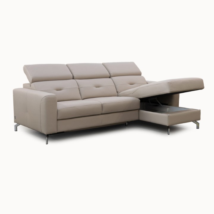Alison Leather L-Shaped Sofa Bed Ireland | J&B Furniture
