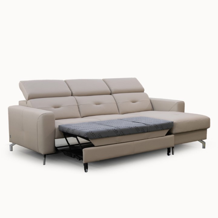 Alison Leather L-Shaped Sofa Bed Ireland | J&B Furniture