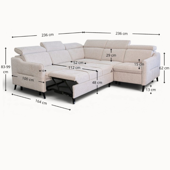 corner sofa bed and recliner