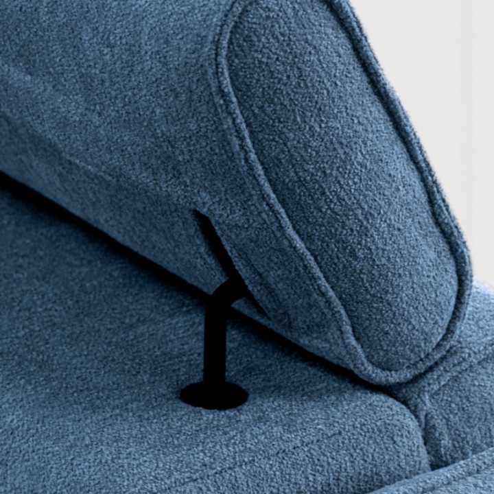 Ali Blue Corner Sofa Bed & Recliner - J&B Furniture