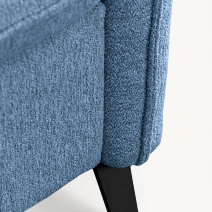 Ali Blue Corner Sofa Bed & Recliner - J&B Furniture