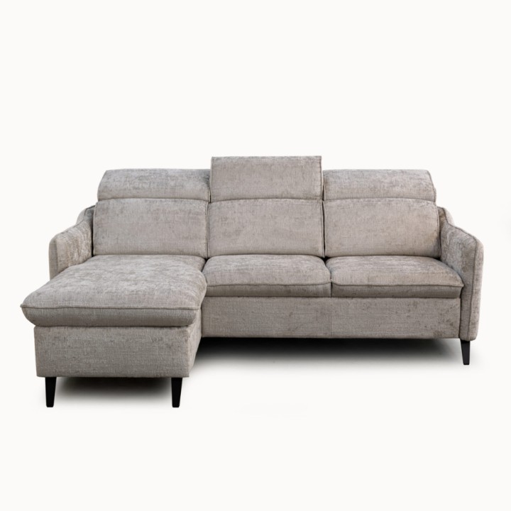 Ali L Shaped Corner Sofa Bed in Grey- J&B Furniture