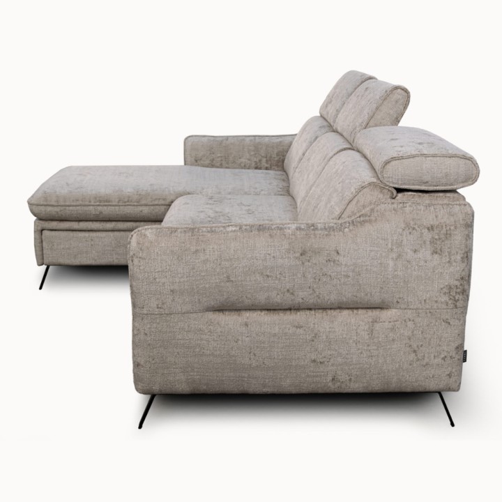 Ali L Shaped Corner Sofa Bed in Grey- J&B Furniture