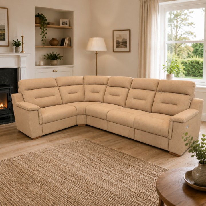 Motion Corner Sofa with 2 Electric Recliners