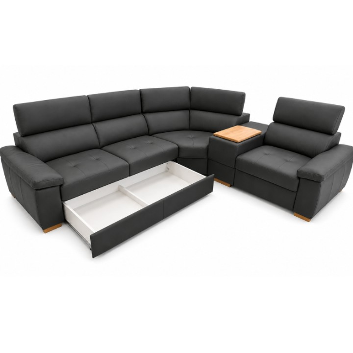 Genesis Italian Leather Corner Sofa | Ireland
