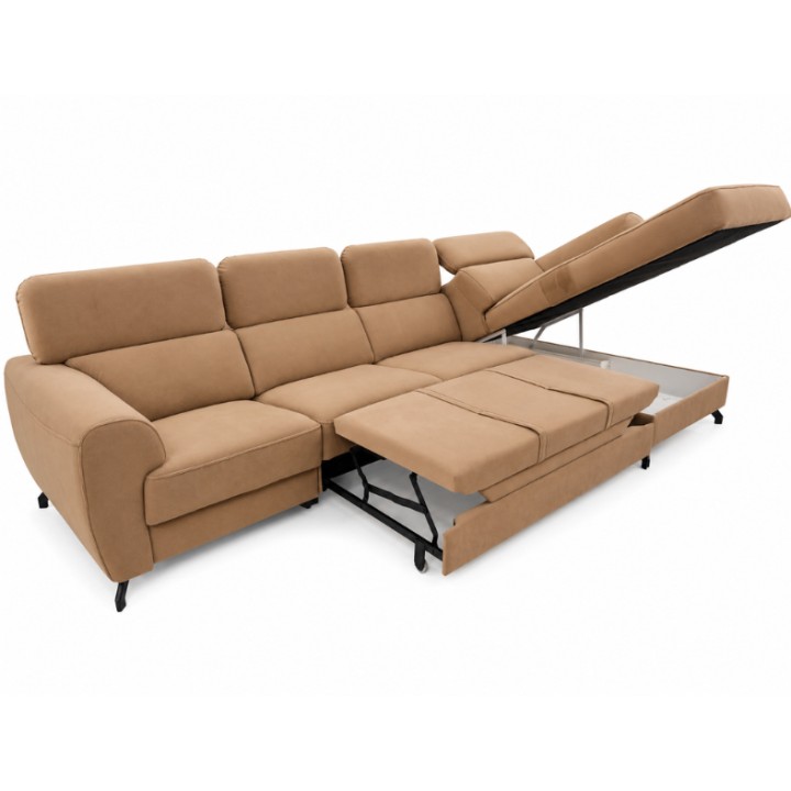 Large L-Shaped Corner Sofa Bed and Storage
