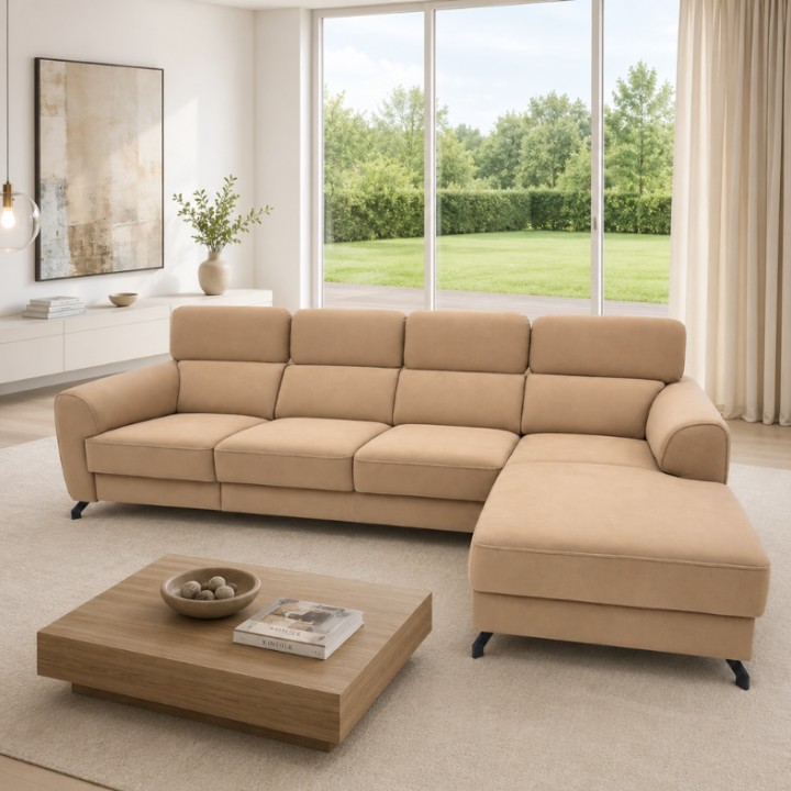 Large L-Shaped Corner Sofa Bed and Storage