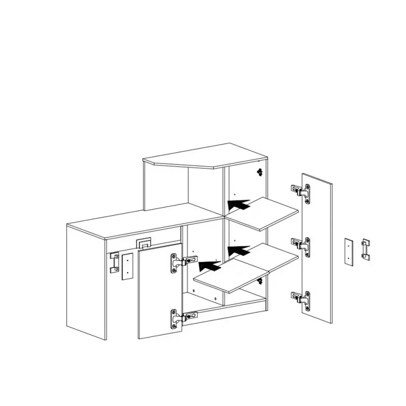 Niko 11 desk-chest of drawers