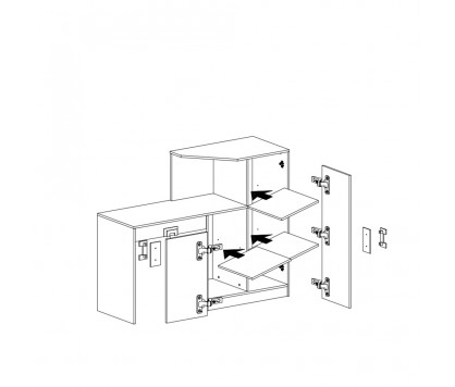 Niko 11 desk-chest of drawers