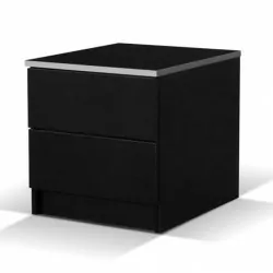 Vita Black Bedside Locker