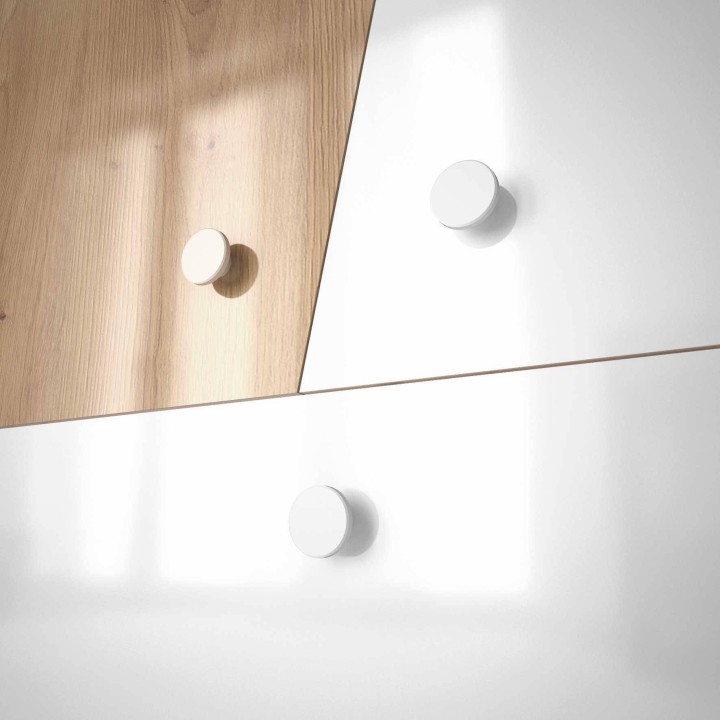 Neo Chest of Drawers 120cm Oak Artisan/White| J&B Furniture