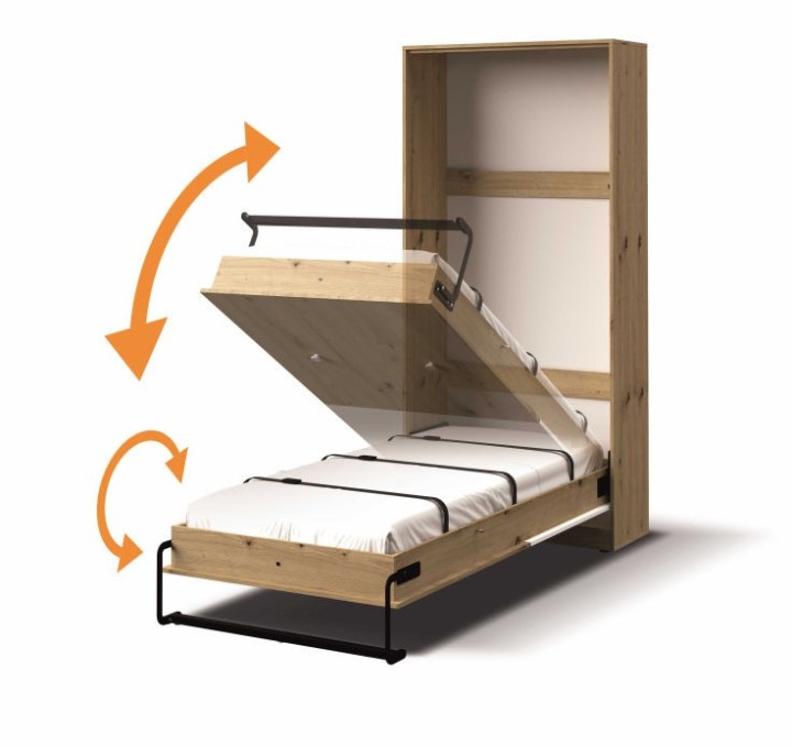 Neo Vertical Single Wall Bed | J&B Furniture Ireland