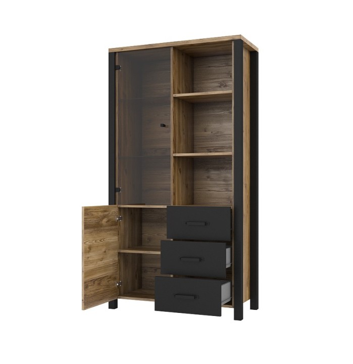 Ollie Display Cabinet 2 Door 3 Drawer| J&B Furniture