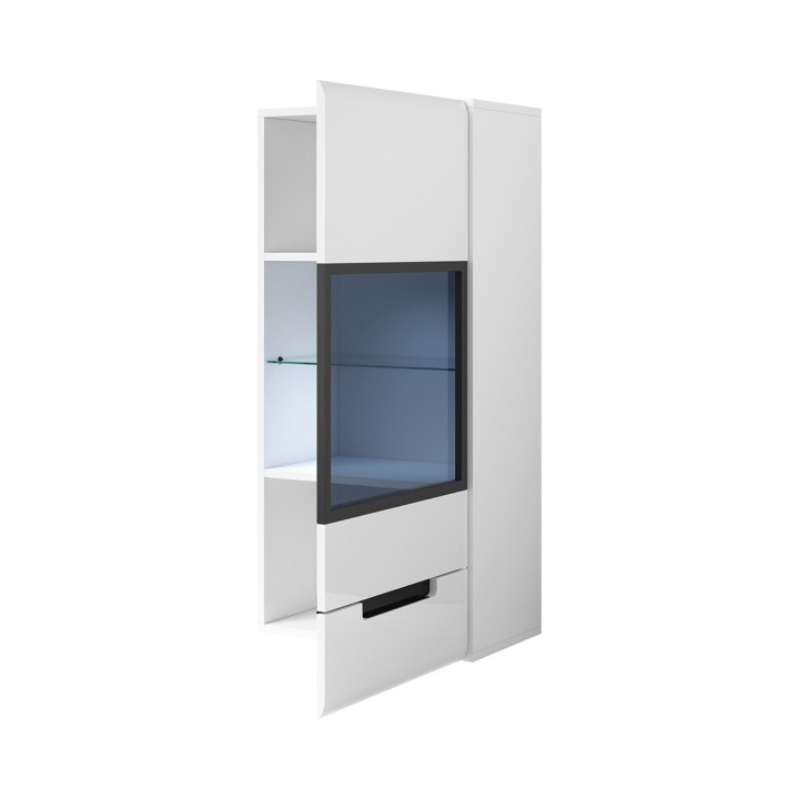 Hector Right Wall Display Cabinet Grey |  J&B Furniture