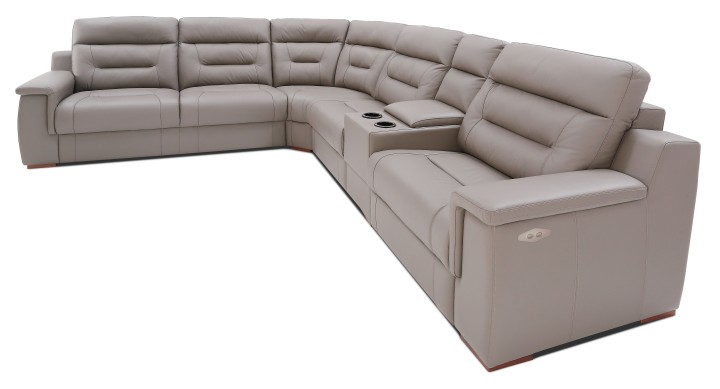 Corner Sofa Bed Recliner and Cooler –Leather | J&B Furniture