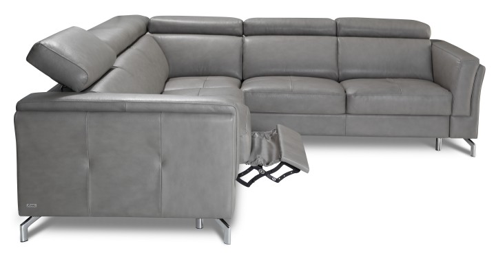 Garret Corner Sofa Bed and Recliner in Grey | J&B Furniture
