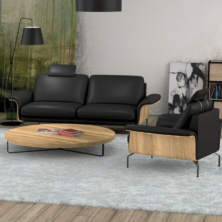 Planet Bespoke Armchair – in Black Leather | J&B Furniture