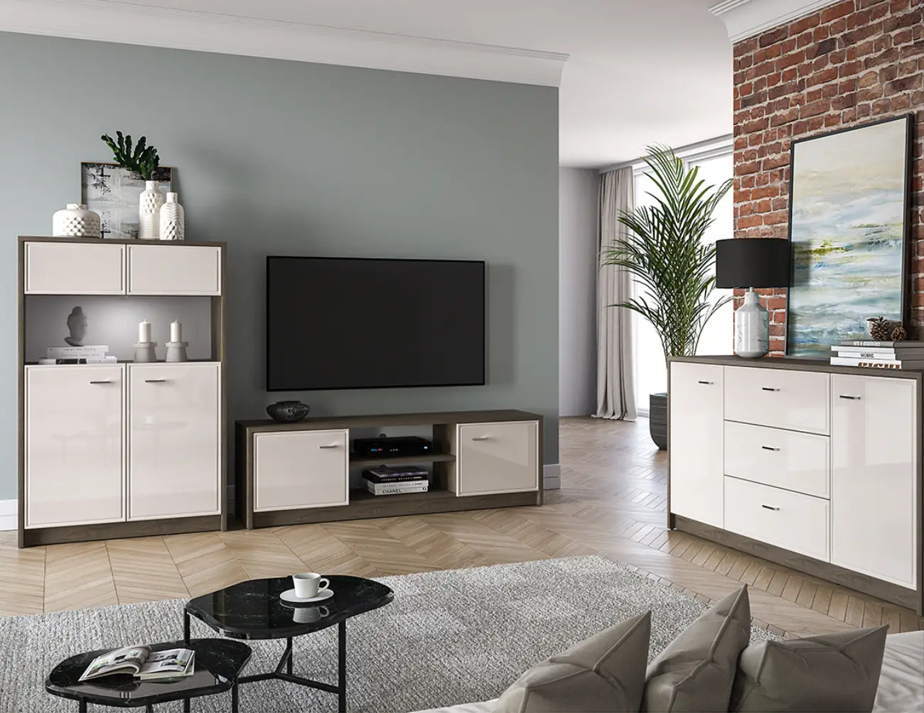 Avante Furniture Collection Cashmere and Oak - J&B Furniture