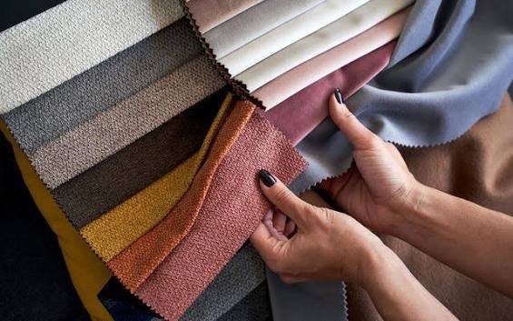 Premium upholstery fabric swatches
